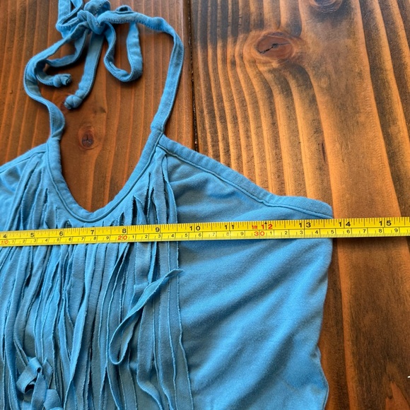 Harley-Davidson Blue Fringe Halter Top - Picture 7 of 7